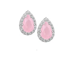 Anouk Silver Plated Artificial Stone Studded Teardrop Shaped Studs-picture-39