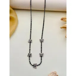 Anouk Silver-Plated Artificial Stones and Beads Mangalsutra image 4