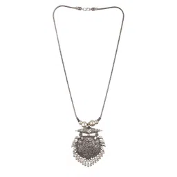 Anouk Silver-Plated Oxidised Necklace image 2