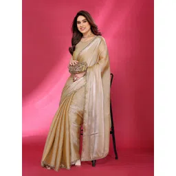 Anouk Solid Beads and Stones Saree-image-20