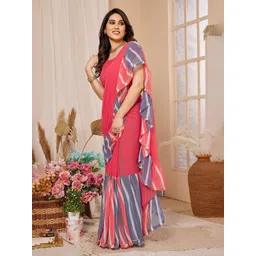 Anouk Solid Poly Georgette Saree-image-12