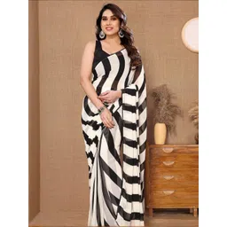 Anouk Striped Poly Georgette Saree-picture-31