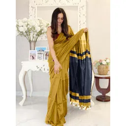 Anouk Striped Pure Cotton Khadi Saree-picture-31