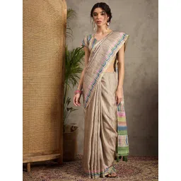 Anouk Striped Satin Designer Tussar Saree-picture-15
