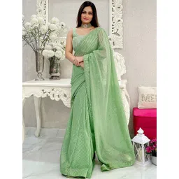 Anouk Striped Sequinned Saree-picture-35