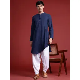 Anouk Tyohaar Collection Pure Cotton Pleated Asymmetric Kurta image 5