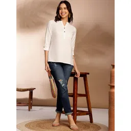 Anouk V-Neck Pure Cotton Kurti-picture-15