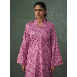 Anouk Women Bandhani Printed Foil Print Festive Straight Kurta-image-4