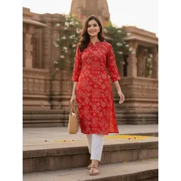 Anouk Women Bandhani Printed Kurta-picture-14