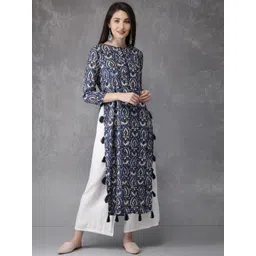 Anouk Women Blue Printed Straight Kurta-picture-13