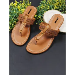 Anouk Women Colourblocked T-Strap Flats with Laser Cuts-picture-20