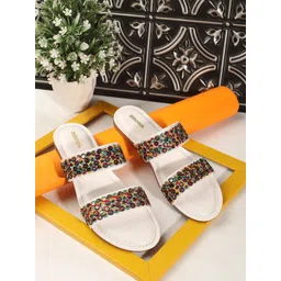 Anouk Women Embellished Ethnic Open Toe Flats-picture-34