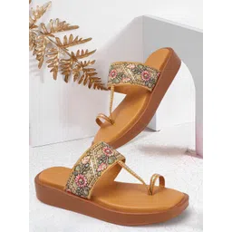 Anouk Women Embellished Ethnic Open Toe Flats-picture-25