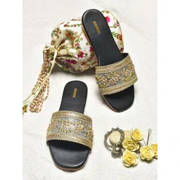 Anouk Women Embellished Open Toe Flats-picture-22