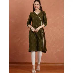 Anouk Women Ethnic Motifs Embroidered Dobby Kurta-picture-36