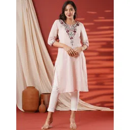 Anouk Women Ethnic Motifs Embroidered Flared Sleeves Kurta-picture-35