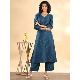 Anouk Women Ethnic Motifs Embroidered Kurta with Palazzo-picture-14
