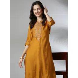 Anouk Women Ethnic Motifs Embroidered Regular A-Line Kurta-image-46
