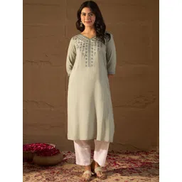 Anouk Women Ethnic Motifs Embroidered Thread Work Kurta-picture-30