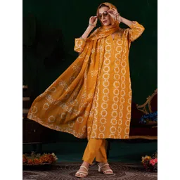 Anouk Women Ethnic Motifs Printed Kurta with Trousers & Dupatta-picture-10