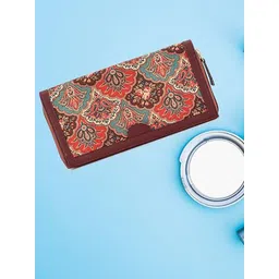 Anouk Women Ethnic Motifs Textured Canvas Zip Around Wallet-picture-26