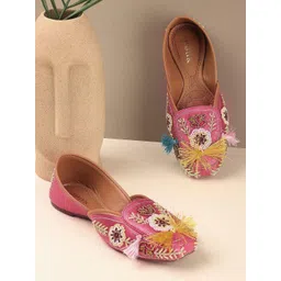 Anouk Women Ethnic Woven Design Mojais-picture-23