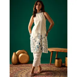 Anouk Women Floral Cotton Straight Kurtas-picture-17