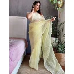 Anouk Women Floral Embroidered Organza Saree-picture-24
