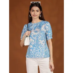 Anouk Women Floral Printed Puff Sleeve Top-picture-31