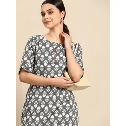 Anouk Women Floral Printed Pure Cotton Kurta-picture-15