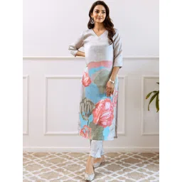 Anouk Women Floral Printed Regular Kurta with Trousers-picture-34