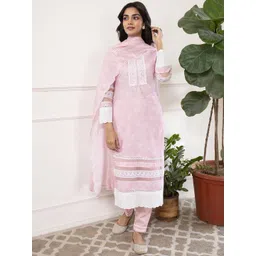 Anouk Women Floral Printed Regular Kurta with Trousers & With Dupatta-picture-37