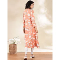 Anouk Women Floral Printed Thread Work Kurta image 2
