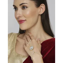 Anouk Women Kundan Handcrafted Wraparound Bracelet-picture-15