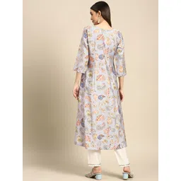 Anouk Women Lavender Paisley Printed Kurta image 5