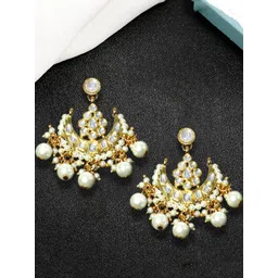 Anouk Women Metal Kundan Floral Earrings-picture-36