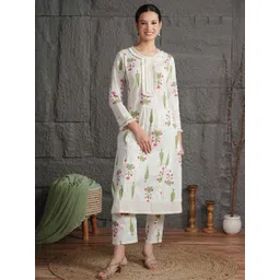 Anouk Women Off White Kurta Sets image 3