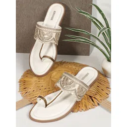 Anouk Women Open Toe Flats with Laser Cuts-picture-38