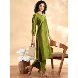 Anouk Women Panelled Kurta with Palazzos image 2