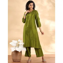 Anouk Women Panelled Kurta with Palazzos image 5
