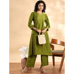 Anouk Women Panelled Kurta with Palazzos image 1