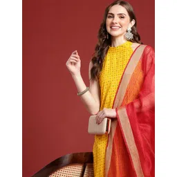 Anouk Women Printed Regular Kurta with Trousers & Dupatta-picture-21