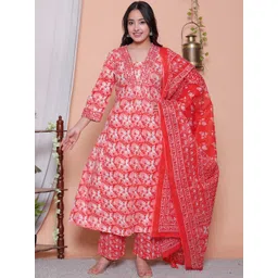 Anouk Women Printed Regular Pure Cotton Kurta with Trousers & With Dupatta-picture-23