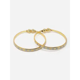 Anouk Women Set Of 2 Gold-Toned Gold-Plated Kada Bracelet-picture-38