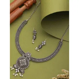 Anouk Women Silver-Plated German Silver Jewellery Set-picture-27