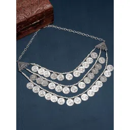 Anouk Women Silver-Plated Oxidised Necklace-picture-13