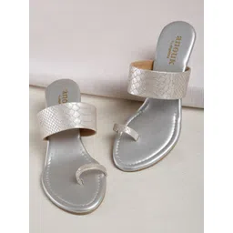 Anouk Women Silver-Toned Snakeskin-Textured Wedges-picture-36