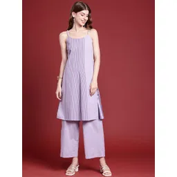 Anouk Women Striped Regular Kurta With Palazzos-picture-24