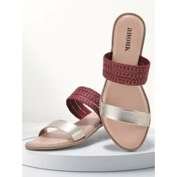 Anouk Women Woven Design Ethnic Open Toe Flats-picture-10