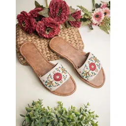 Anouk Women Woven Design Ethnic Open Toe Flats-picture-13